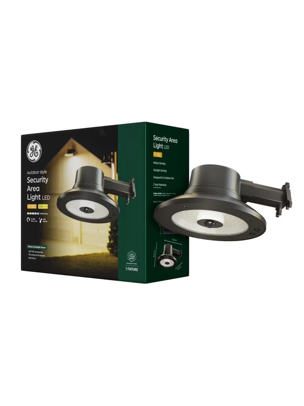 GE Outdoor Solar powered Security Area LED Light